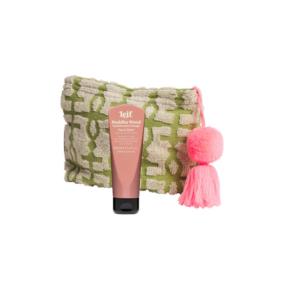 Amata Terry Pouch + Buddha Wood Hand Cream