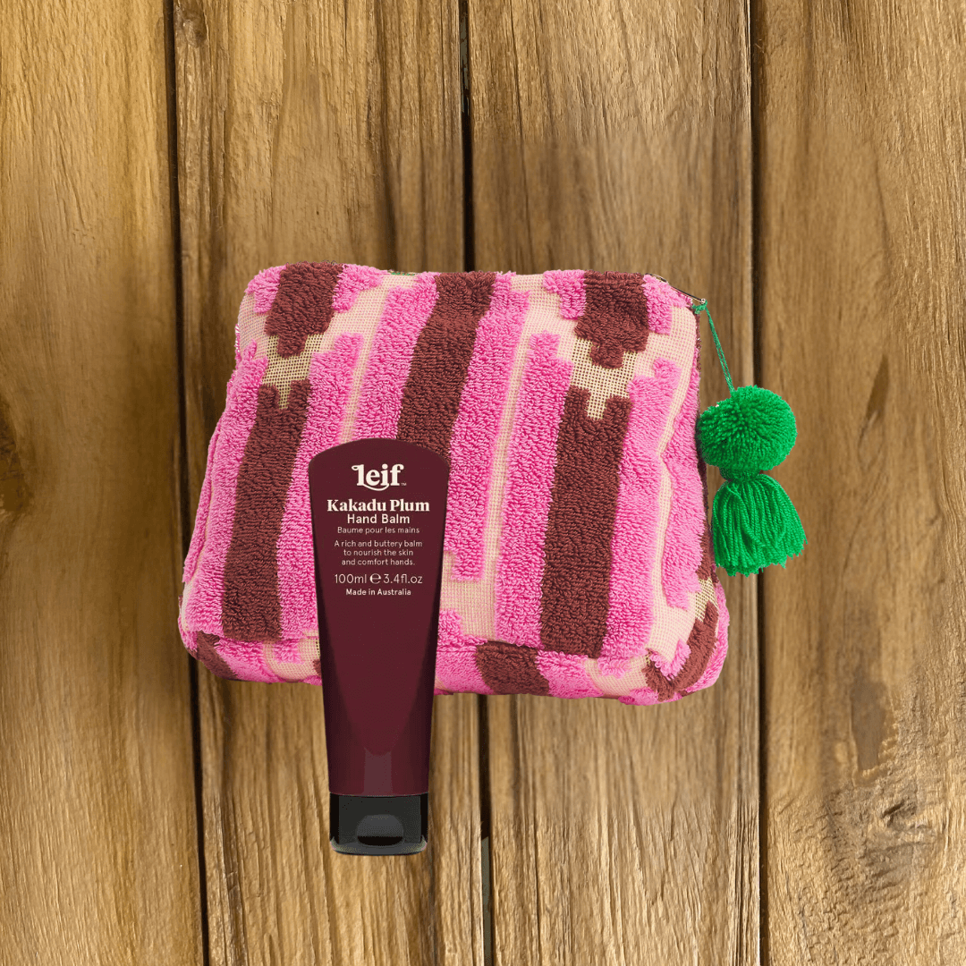 Nisha Terry Pouch + Kakadu Plum Hand Cream