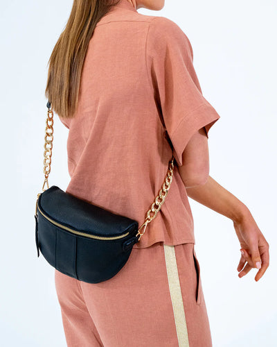 Woman using Arlington Milne Zara Sling Bag - Black