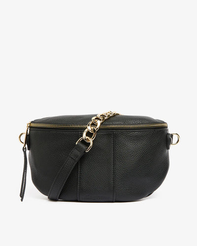 Arlington Milne Zara Sling Bag - Black with thin sling front view