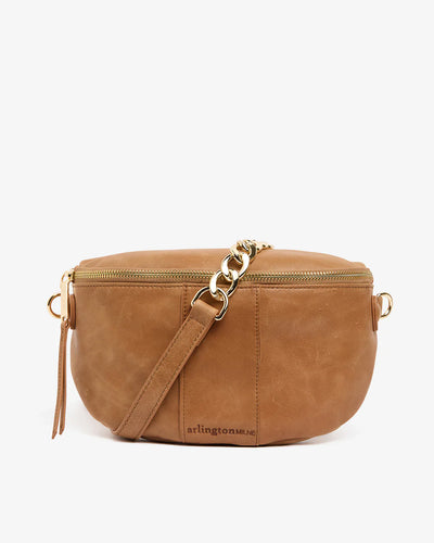 Arlington Milne Zara Sling Bag - Vintage Tan with sling front view