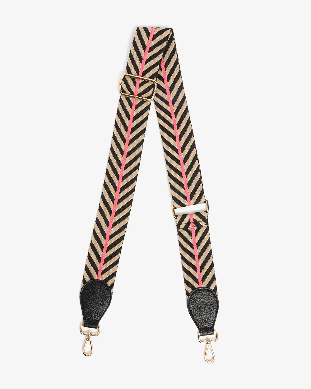 Accent Strap Black - Taupe & Black Chevron