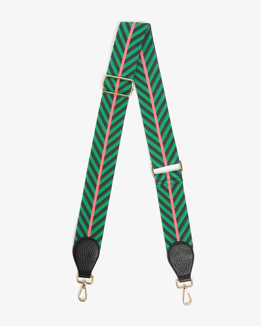 Accent Strap Black - Green & Navy Chevron