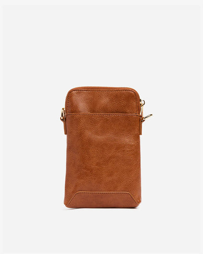 Elm and King Sullivan Phone Bag in Tan Pebble