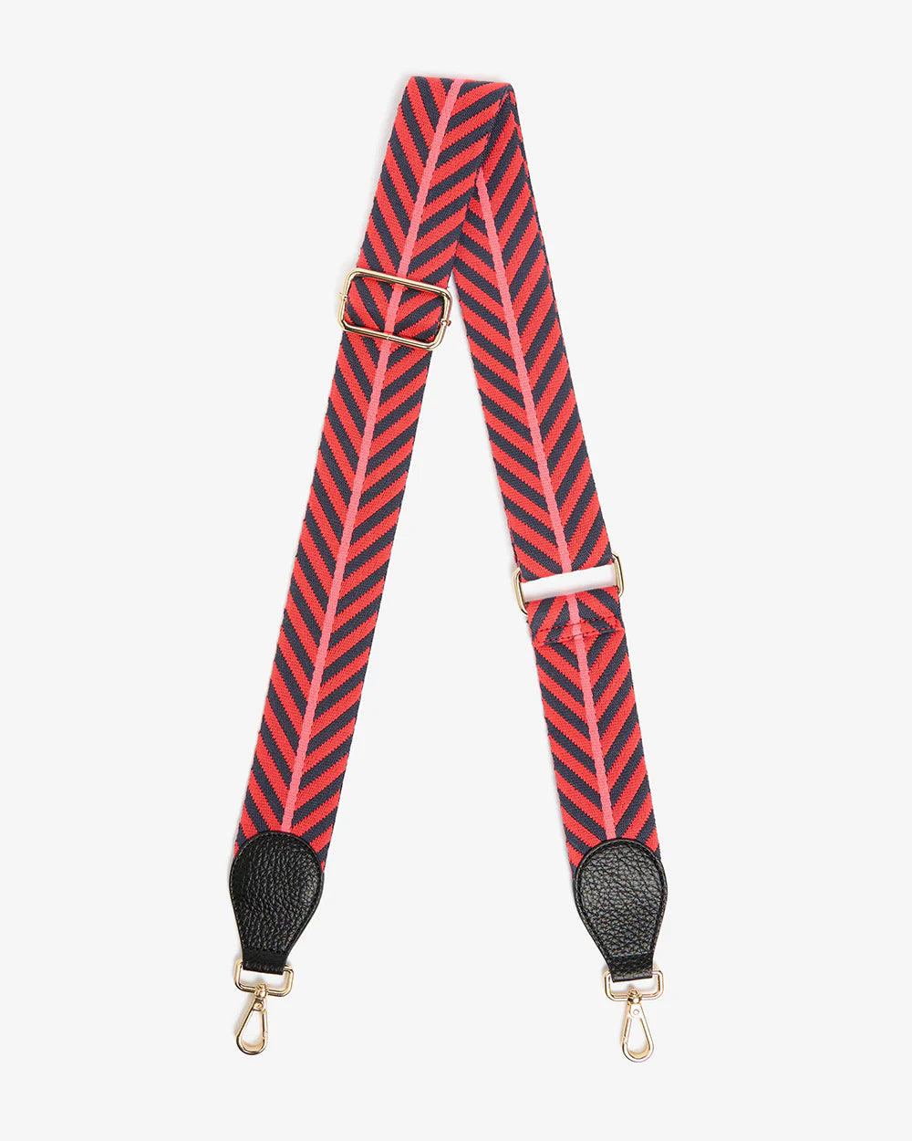 Accent Strap Black- Red & Navy Chevron