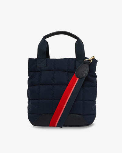 Mini Santa Monica Tote - French Navy with strap