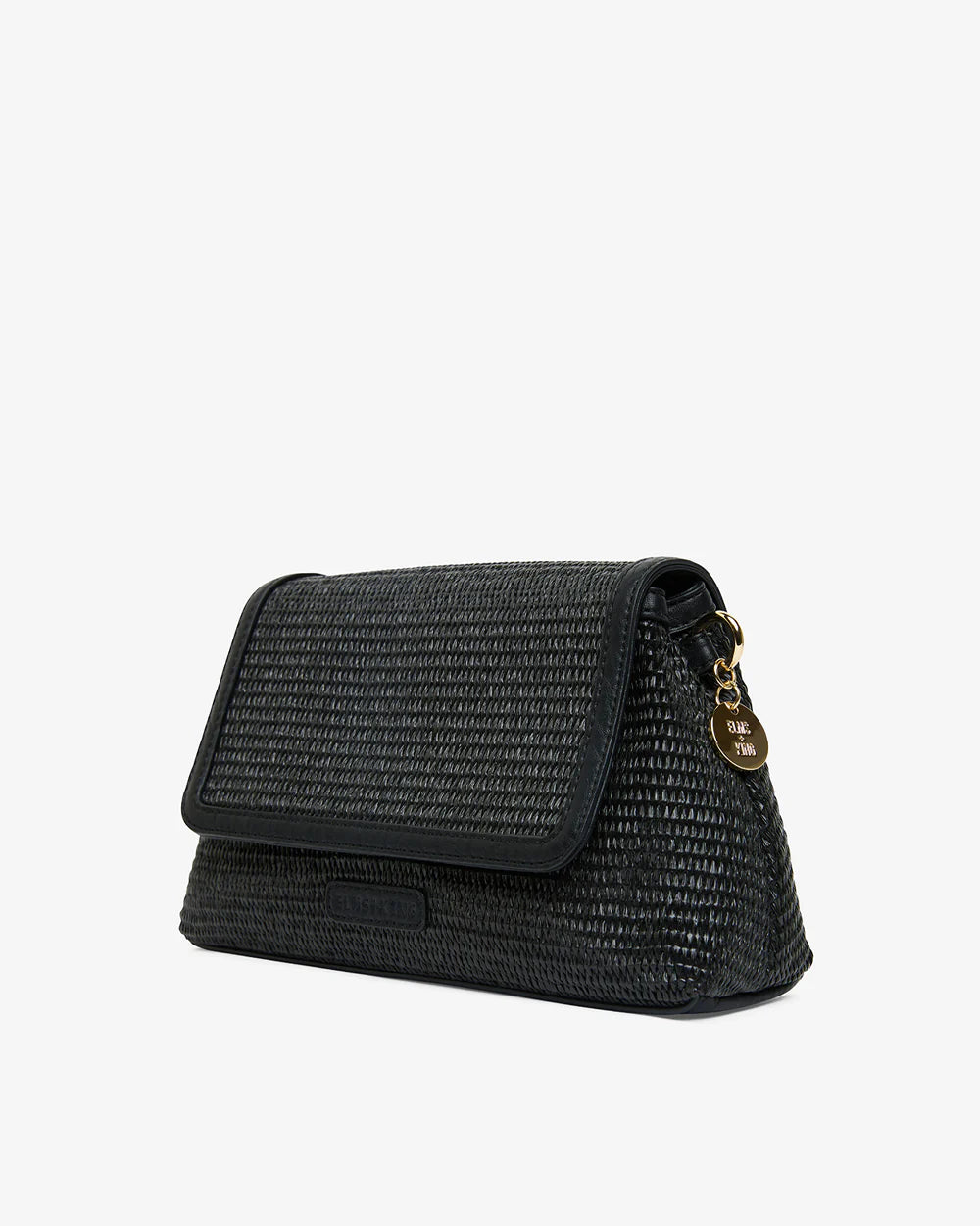 Lugano Crossbody - Black Weave side view