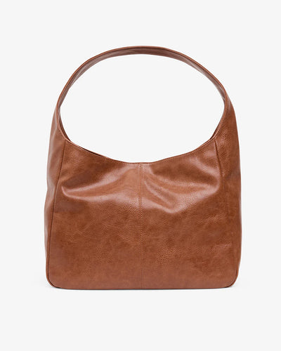 Arcadia Tote in Tan Pebble front view 