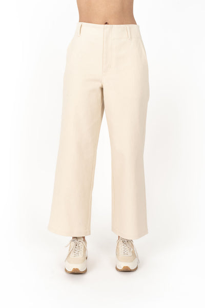 Margot Drill Pant in Sand front view