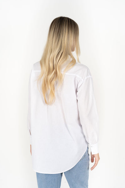 Back details of The Stephanie Shirt in White