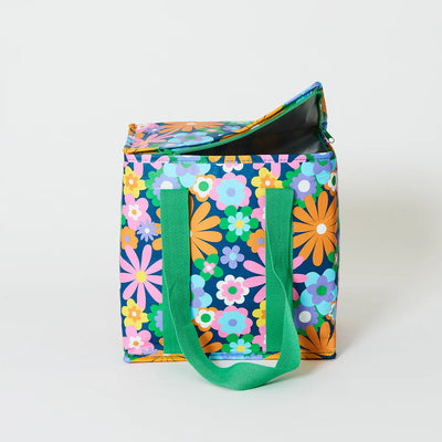 Insulated Tote Pop Floral with open cover