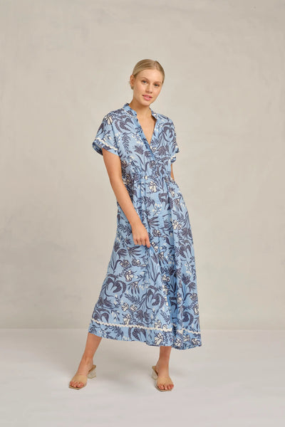 Candice Wave Dress - Paradise/Cornflower