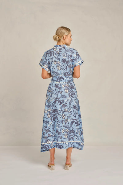 Candice Wave Dress - Paradise/Cornflower