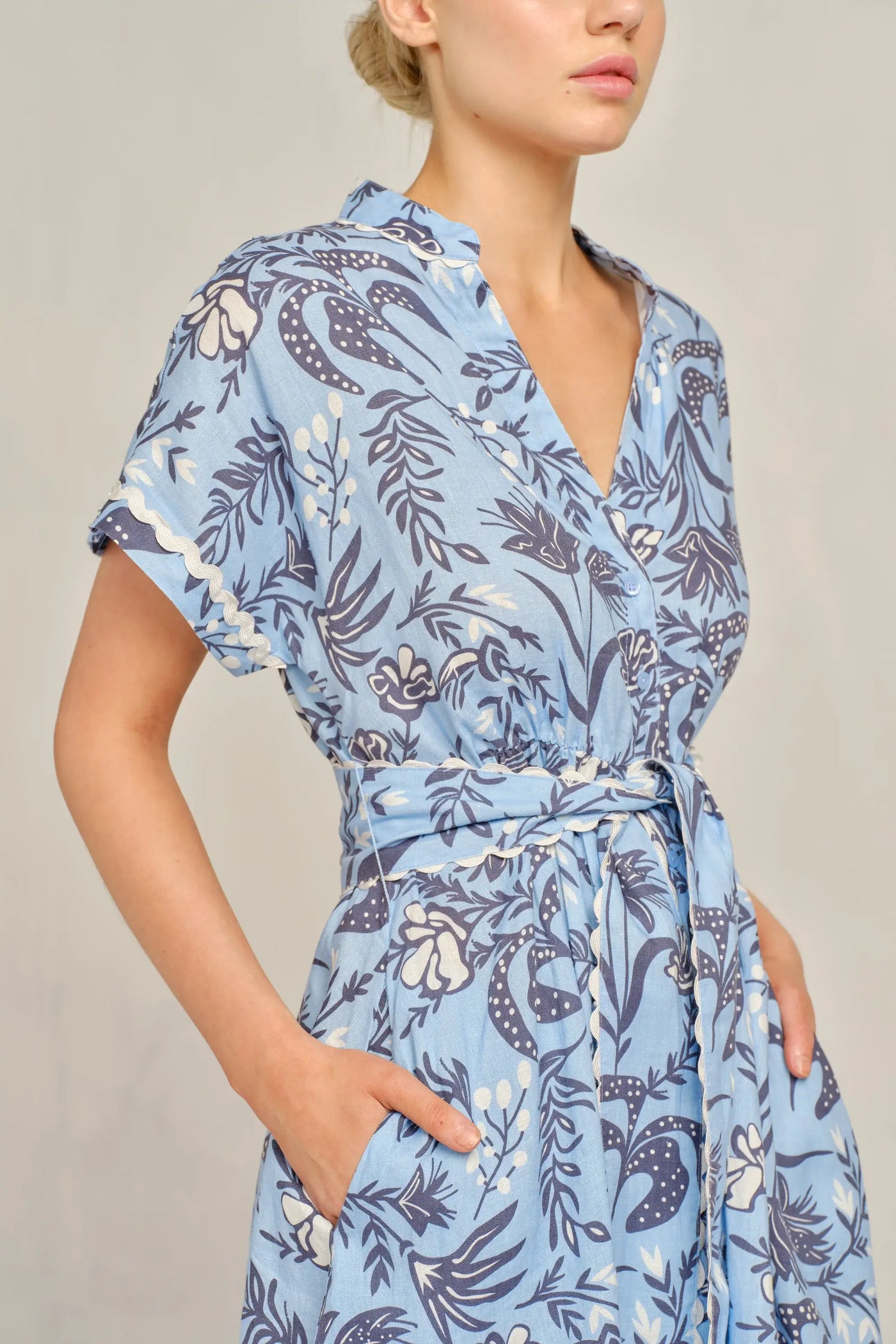 Candice Wave Dress - Paradise/Cornflower