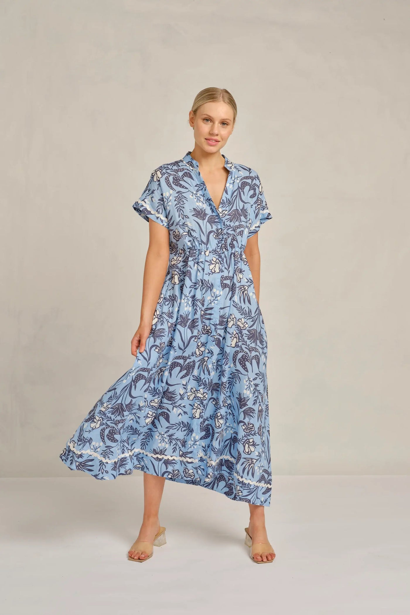 Candice Wave Dress - Paradise/Cornflower