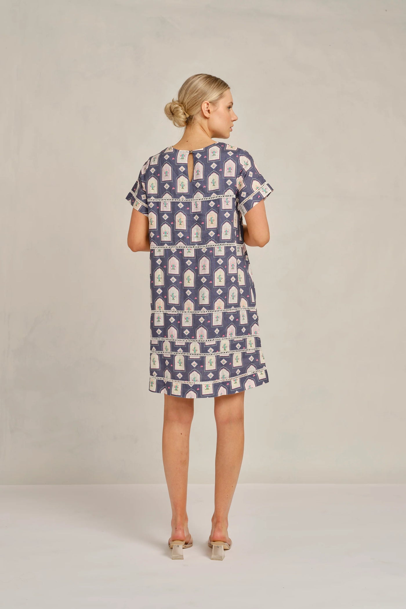 Claudette Dress Eden - Navy