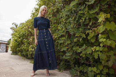 Lotus Skirt - Navy