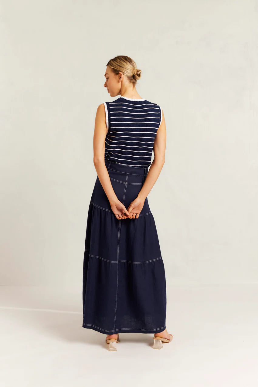 Lotus Skirt - Navy