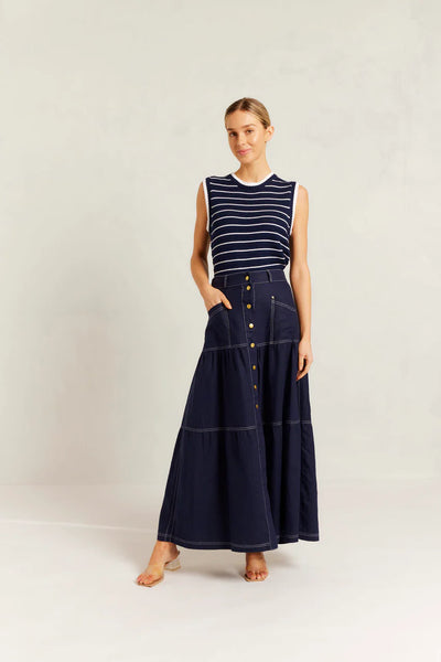 Lotus Skirt - Navy