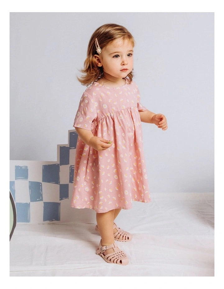 Maisie Dress - Pink Daisies