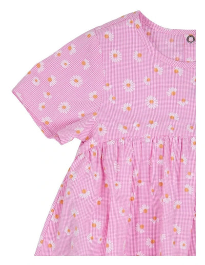 Maisie Dress - Pink Daisies