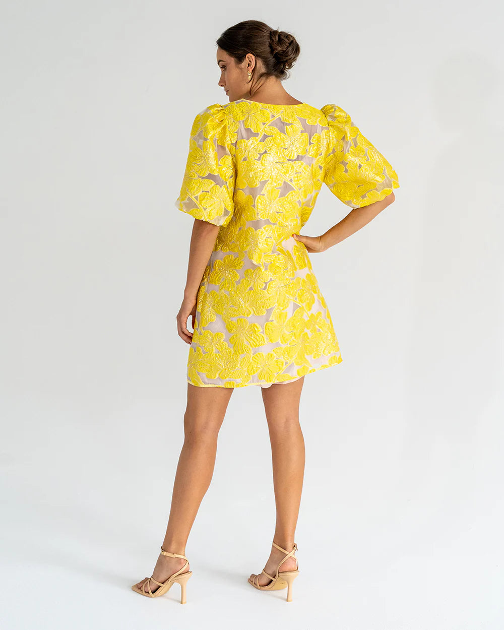 AM Rochelle Mini Dress- Sunglow Lemon