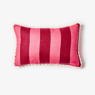 bonnie and neil big stripe cerise 60cm x 40 cm cushion