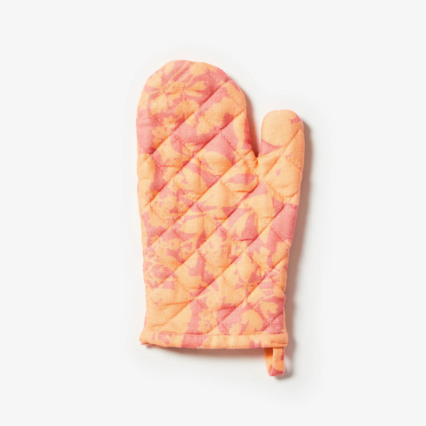 Herbs Pink Peach Oven Mitt