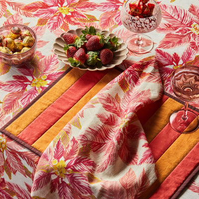 table with bonnie and neil poinsettia red tablecloth