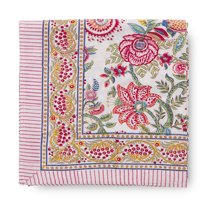 folded canvas and sasson tableau cordella tablecloth