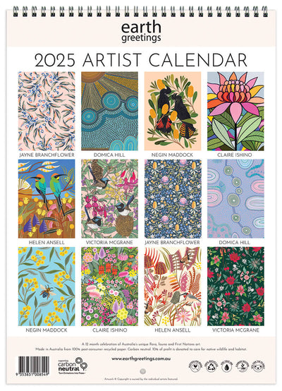 Earth Greetings 2025 Artist Calendar