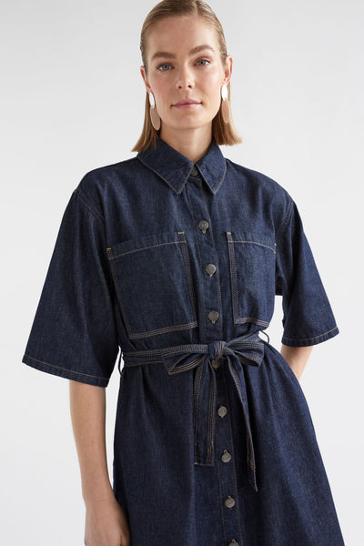 Denym Pocket Dress - Authentic Blue Wash