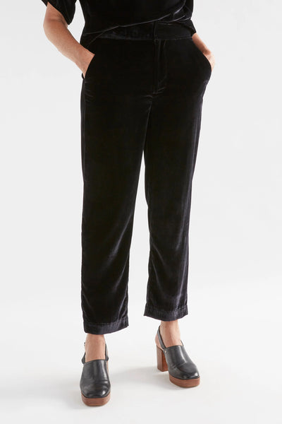 Suuri Velvet Pant - Black