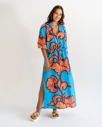 Cascada Maxi Dress - Hibiscus