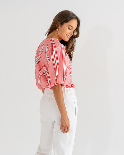 Geneva Top - Candy Stripe