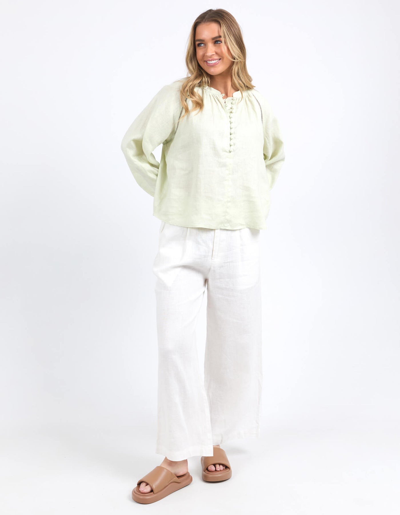 Corsica Blouse - Fog Green