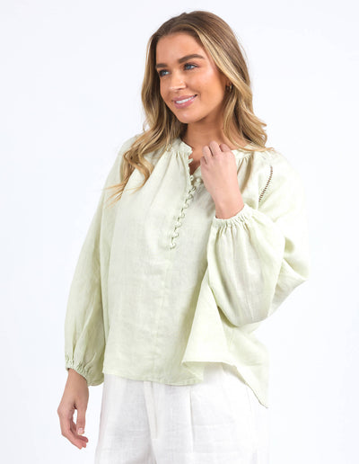 Corsica Blouse - Fog Green