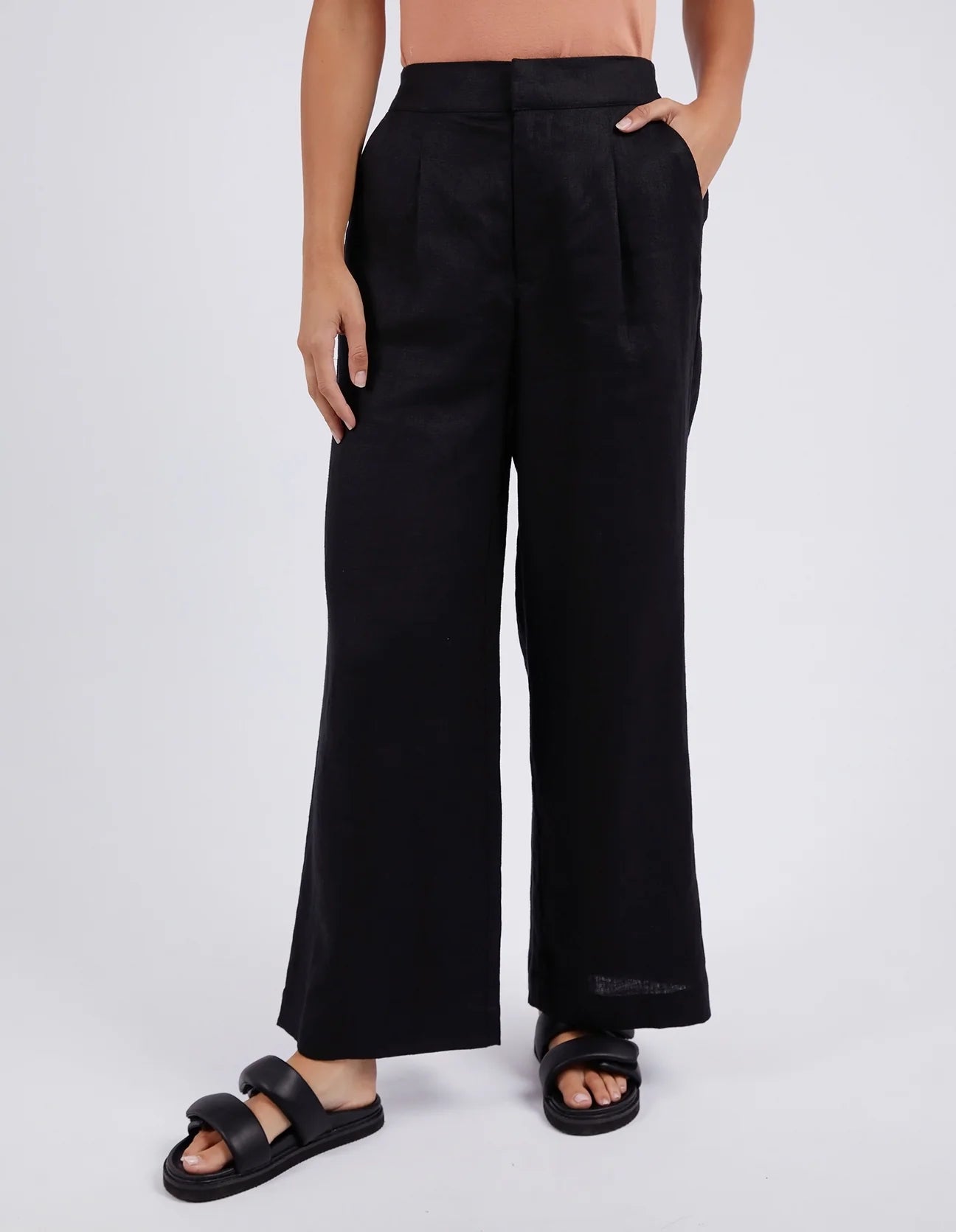 Elina Wide Leg Pant Black