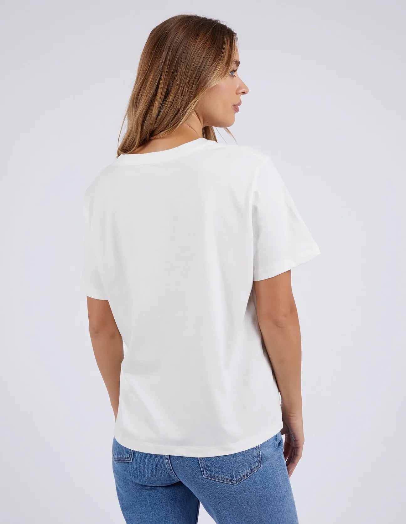 Etched Geo Tee Vee - White