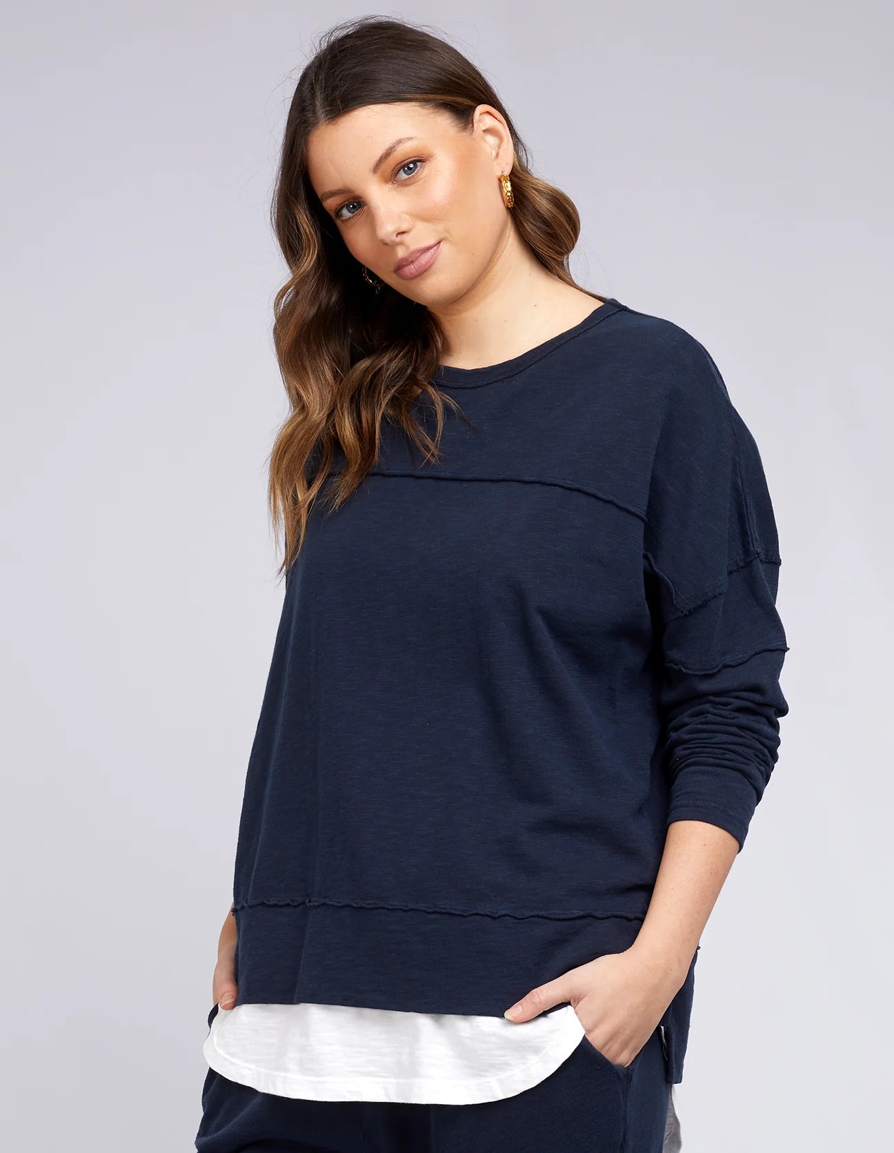 Jayne Throw On Top - Navy