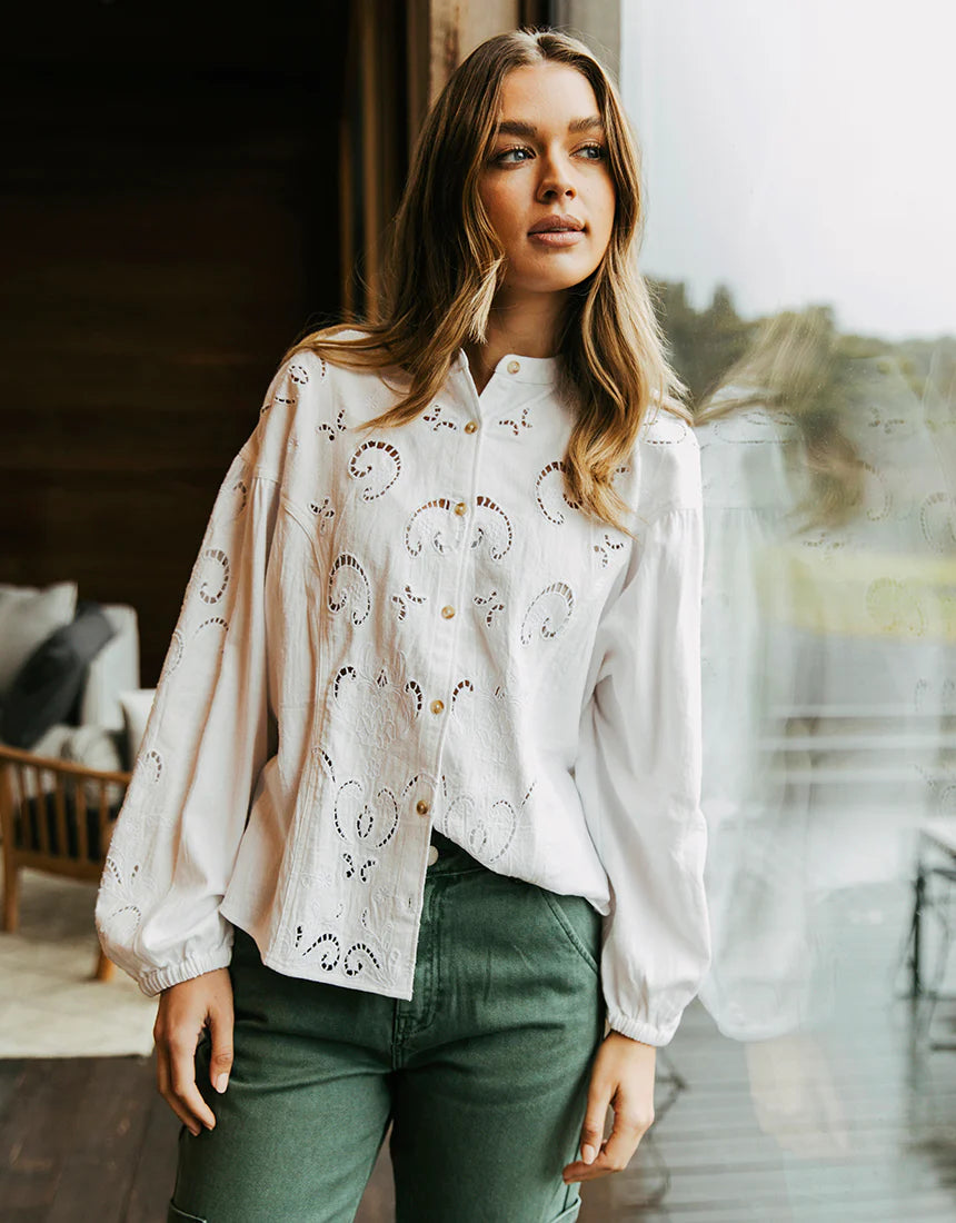 Marlow Blouse - Egret