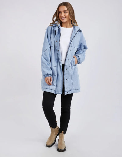 Rosalee Longline Jacket - Light Blue