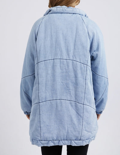 Rosalee Longline Jacket - Light Blue