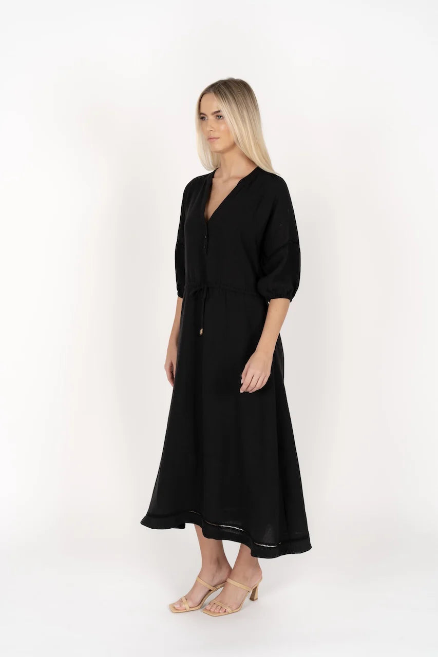 Ambrosia Midi Dress - Black