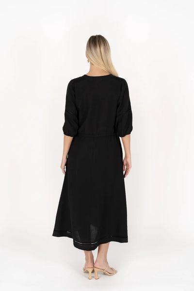 Ambrosia Midi Dress - Black