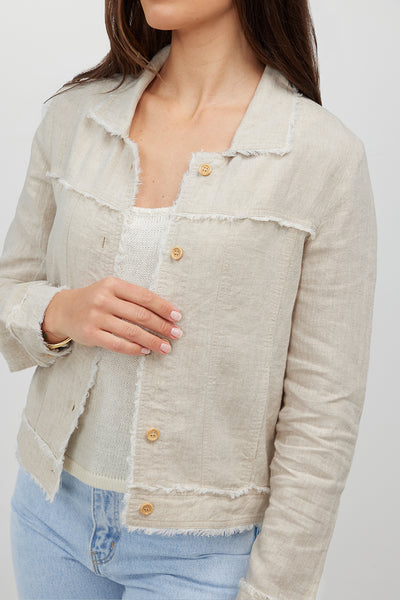 Bella Linen Jacket - Natural