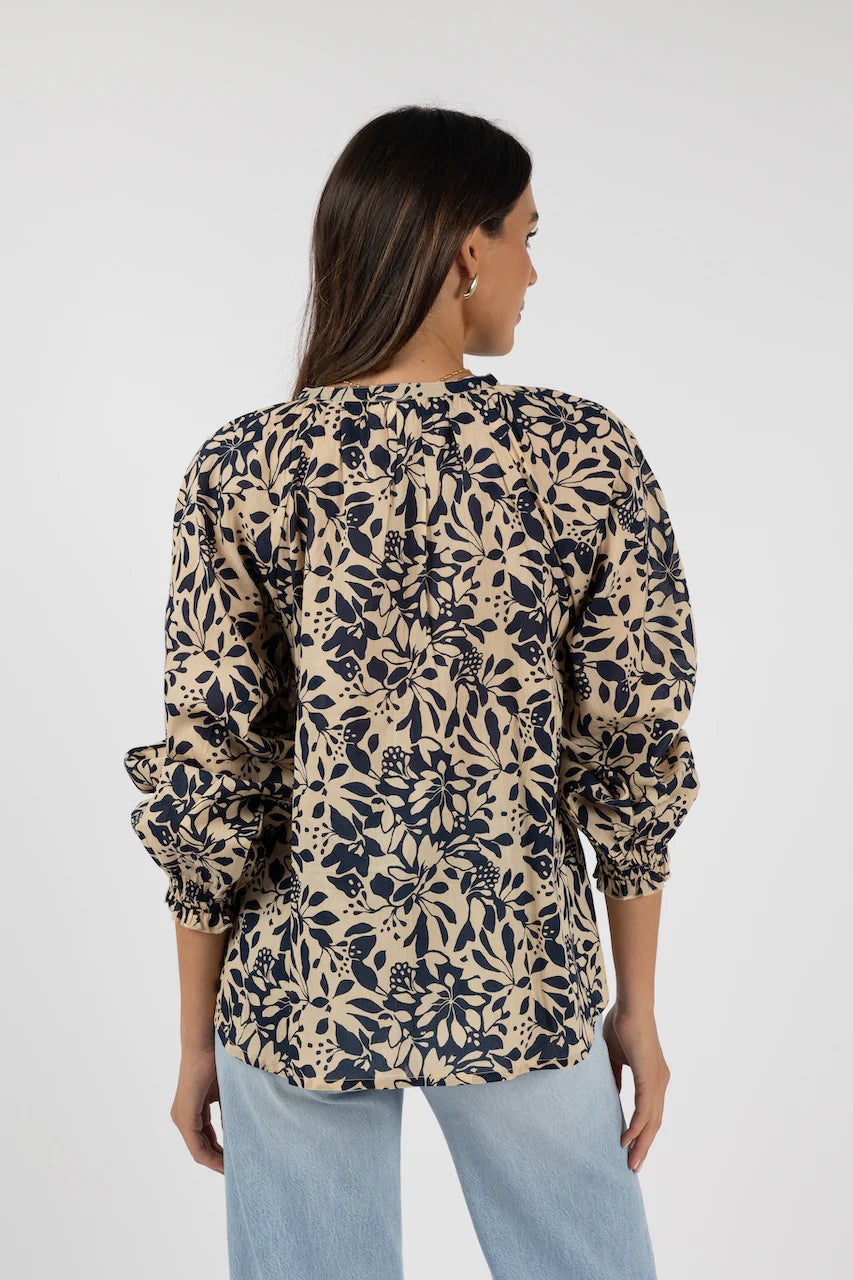 Eden Blouse - Navy Print