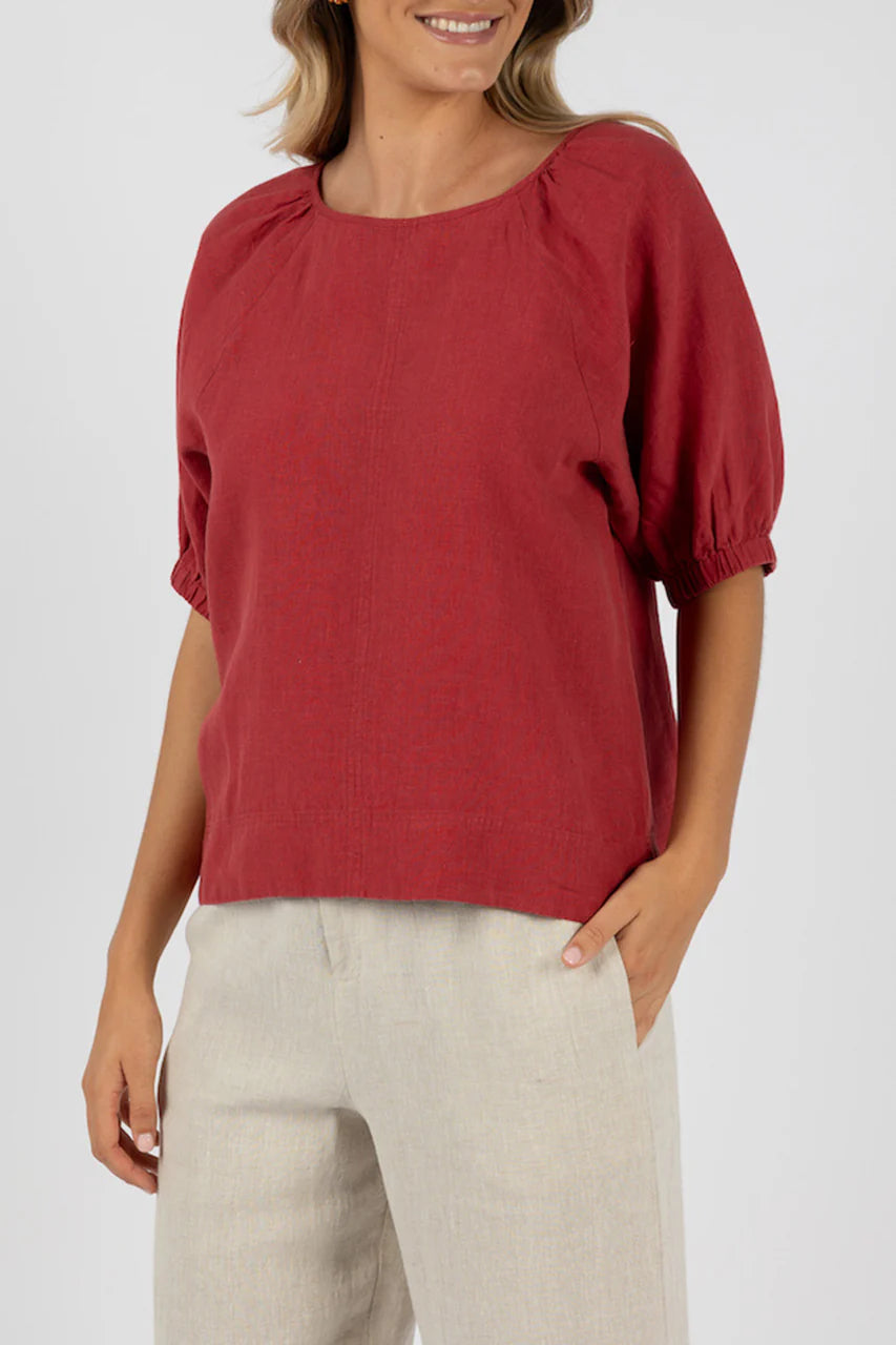 Lagoon Blouse - Brick