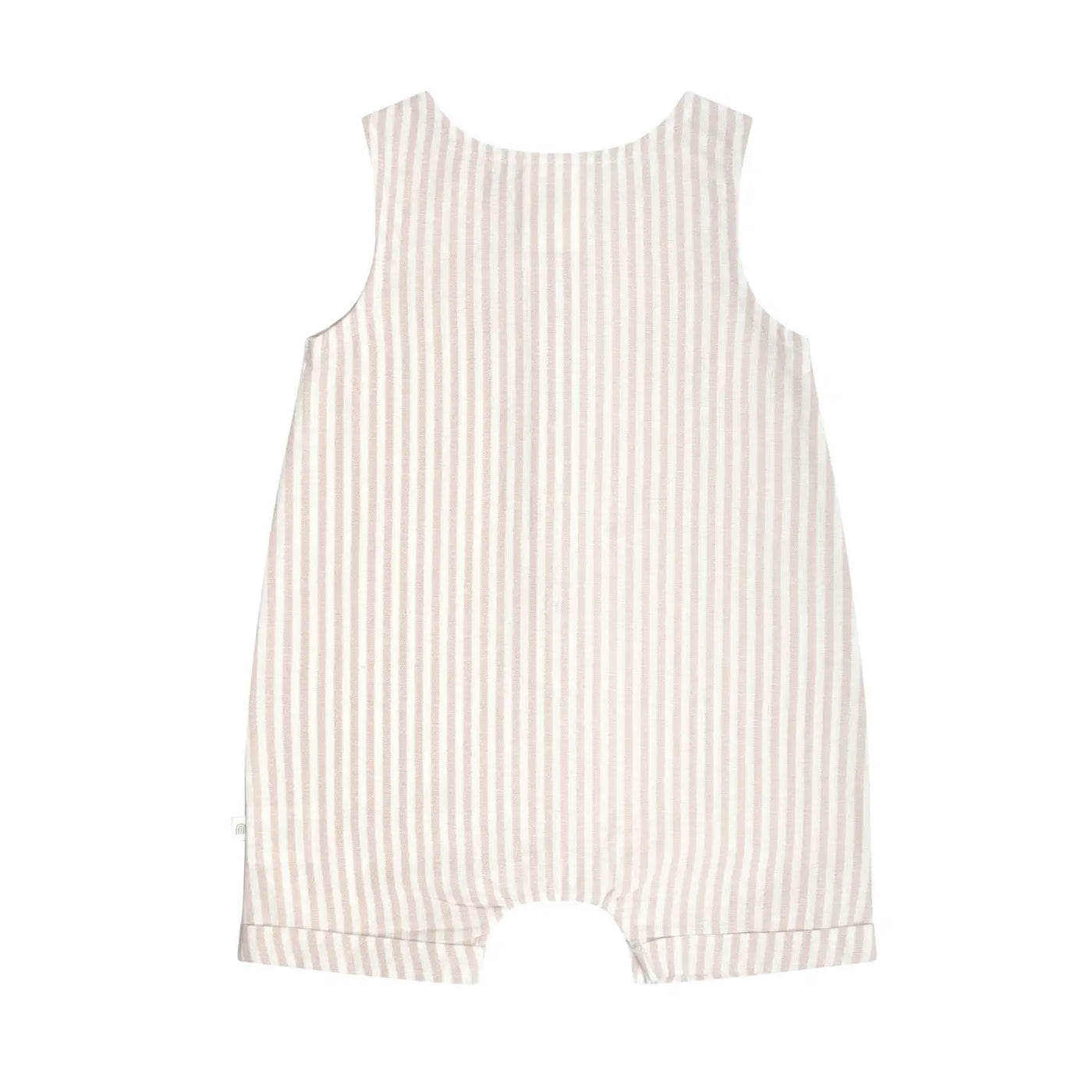 Slouchy Sleeveless Shortall - Sandstone Stripe