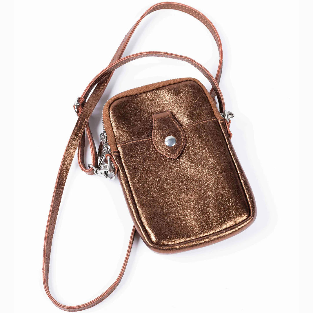 Phone Pouch Metallic Bronze